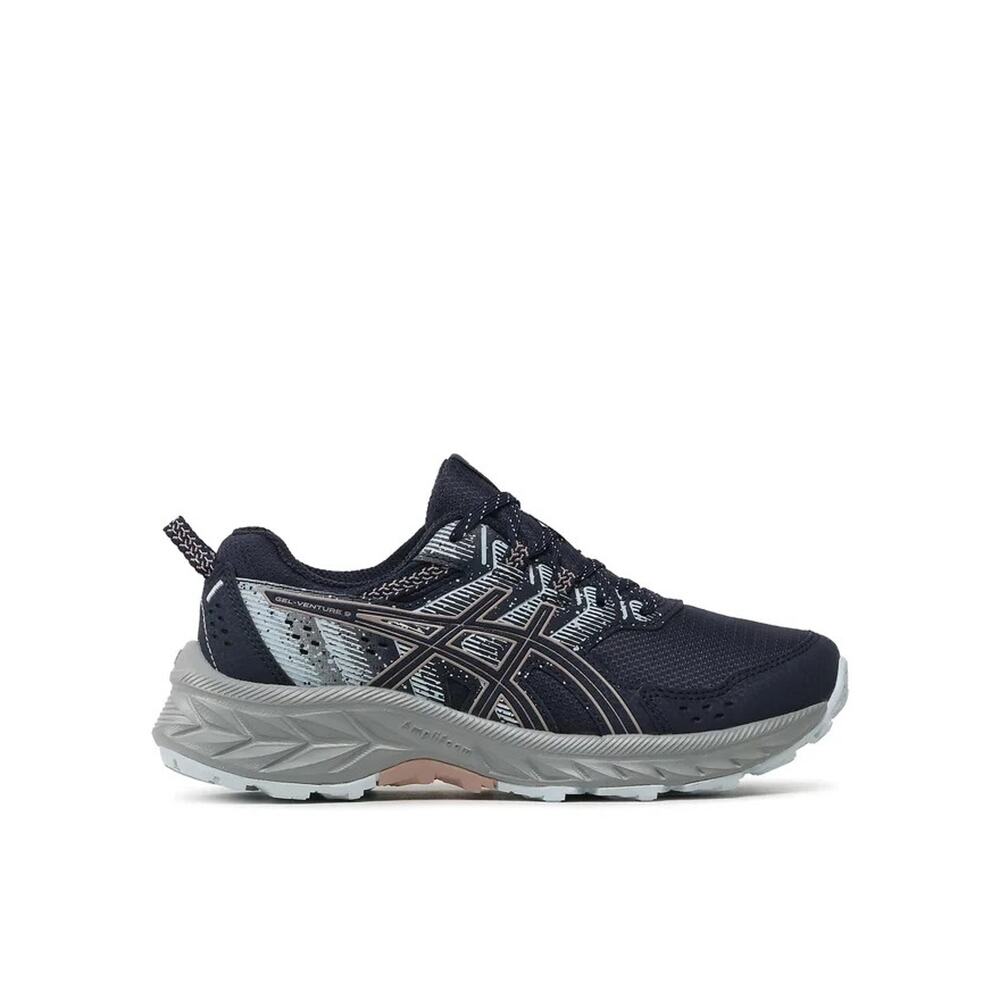 Asics Gel Venture 9 Navy Blue Gray Women's Running Trail Shoes Size 8 - Picture 1 of 5